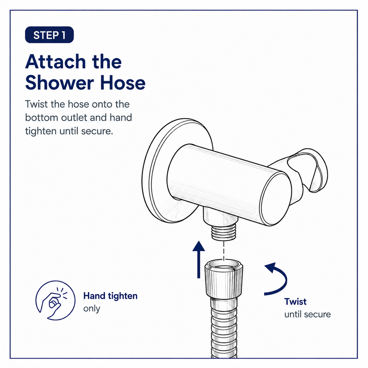 1.5m Shower Hose Stainless Steel