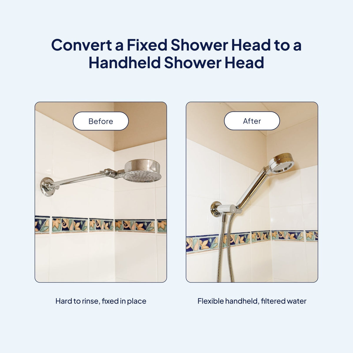 Converting a fixed shower head to a handheld shower head in Australia