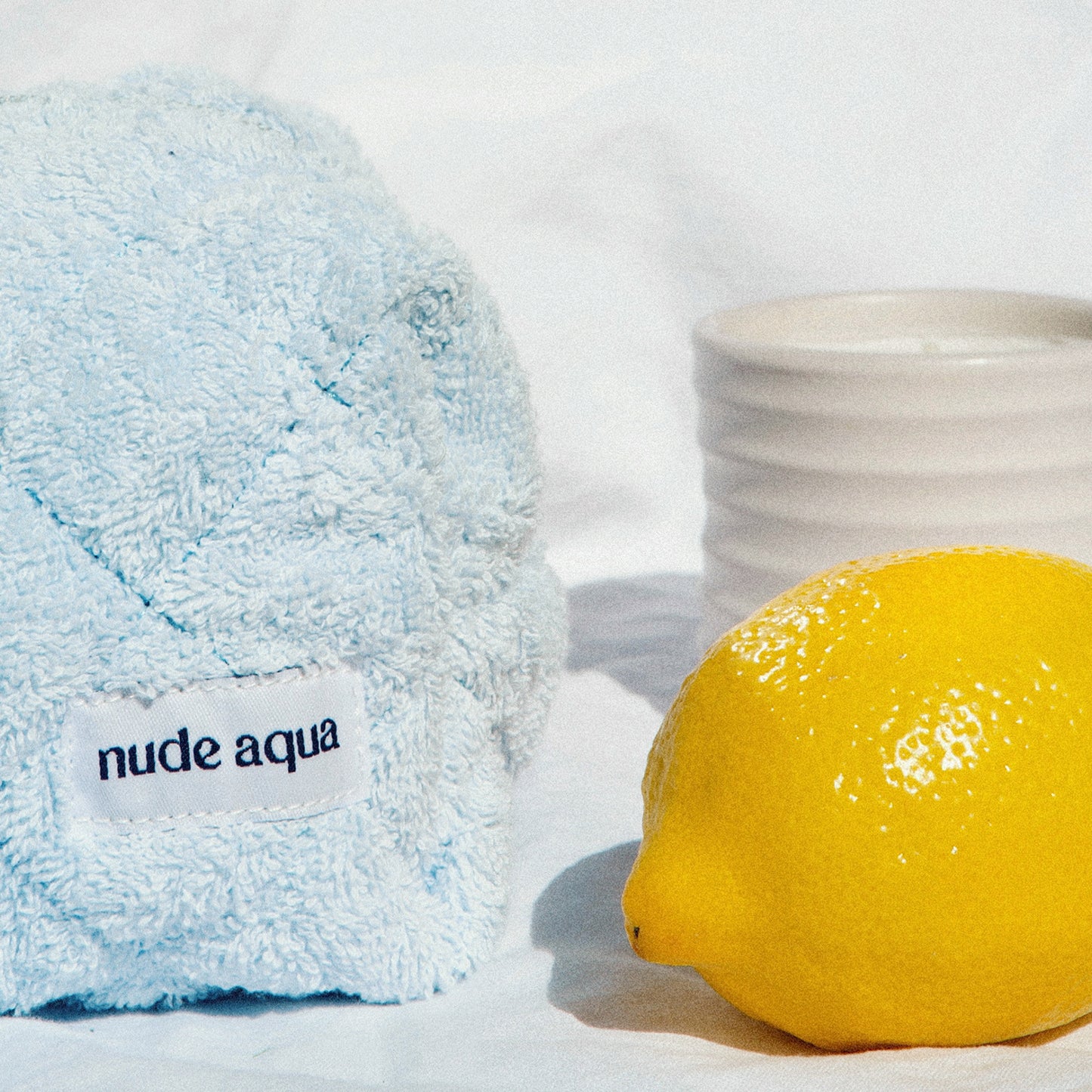 Blue Terry Make-Up Bag