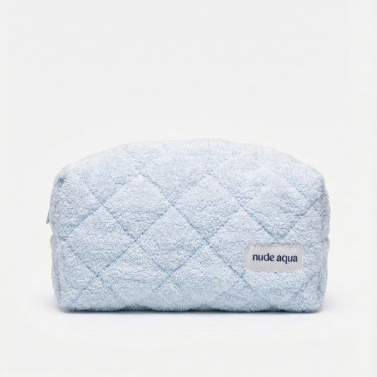 Blue Terry Make-Up Bag